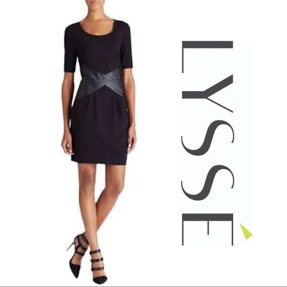 Lysse Gray Faux Leather Pencil Dress - Women’s L